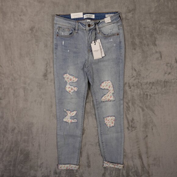 Judy Blue Jeans Skinny Fit women's 3/26 blue stretchy mid rise Spring NWT NEW - Picture 1 of 15
